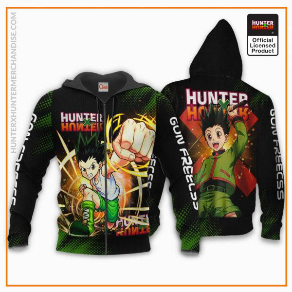 1125 AOP Hunter X Hunter Characters VA Gon 1 Zip hoodie font and back n - Hunter x Hunter Shop