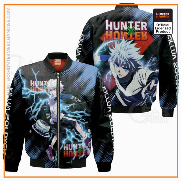 1125 AOP Hunter X Hunter Characters VA Killua 4 Bomber jacket front and back - Hunter x Hunter Shop
