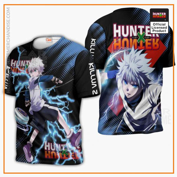 1125 AOP Hunter X Hunter Characters VA Killua 5 tshirt font and back 1 - Hunter x Hunter Shop