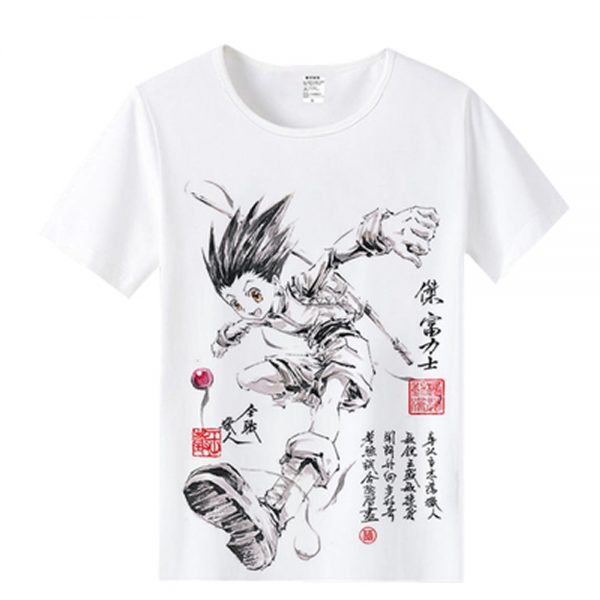 Anime hunter x hunter Mens Womens Design T Shirt GON FREECSS Milk wire Fabric T shirt - Hunter x Hunter Store